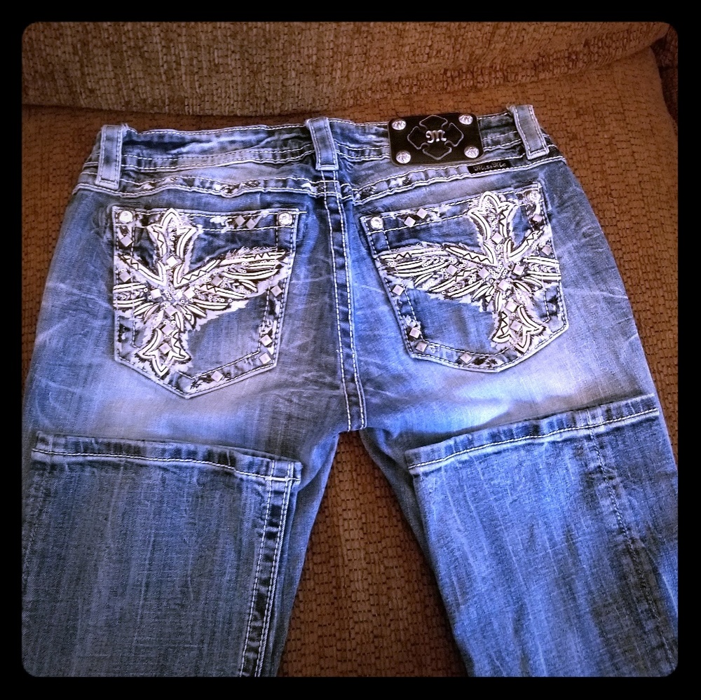 MISS ME 31X32 SLIM BOOT CUT JEANS